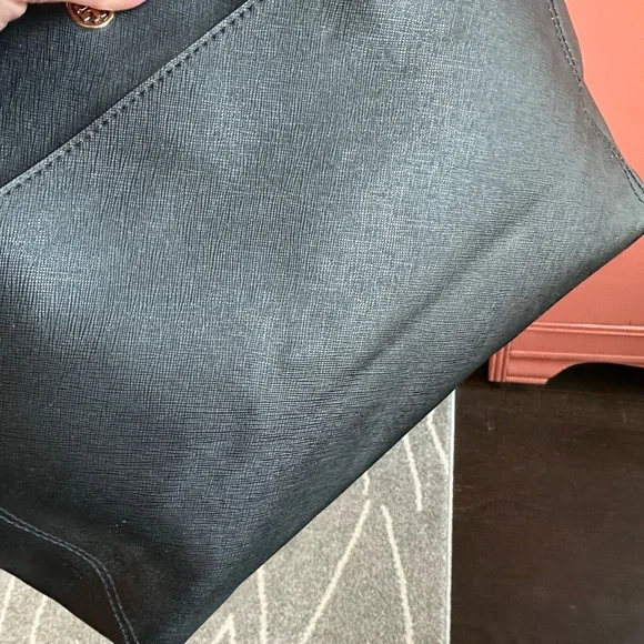 Tory Burch Black Classic Small Leather Tote Purse Handbag - Picture 8 of 8